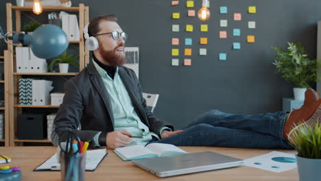 relaxed businessman in modern office