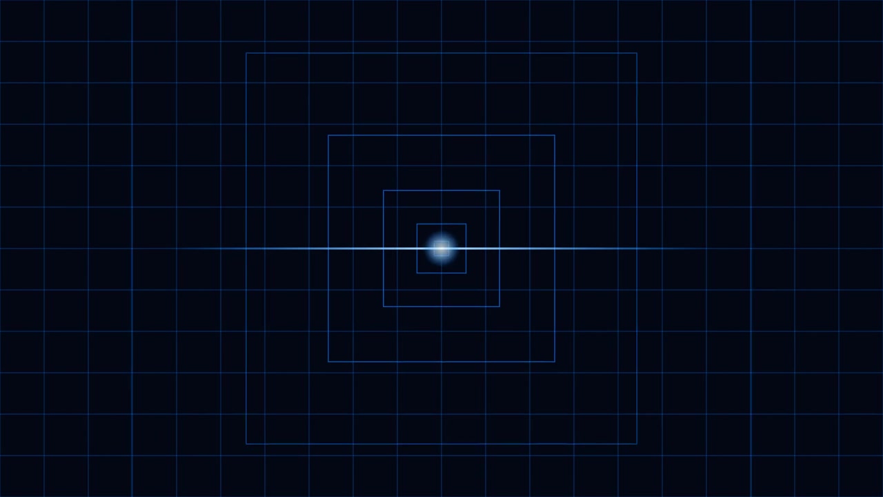 Abstract Digital Grid Background with Pulsing Central Light