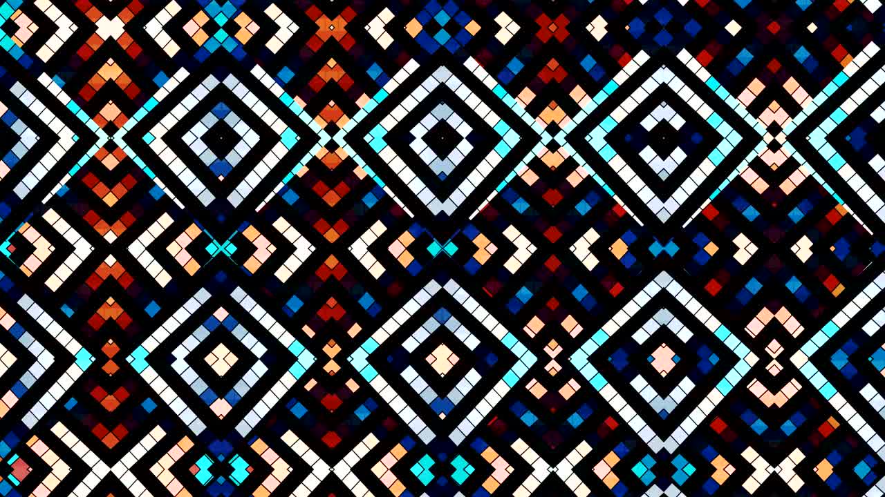 kaleidoscopio en movimiento. gráficos en movimiento de 4k