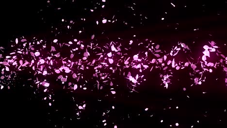 espiral partícula brillante de las flores de cerezo. patrón sakura. baile de cerezo japonés. vórtice de pétalos rosados. animación de bucle abstracto.