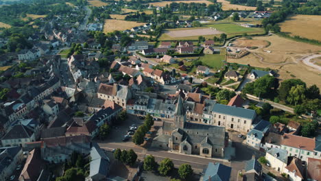 aerial view of a charming european village