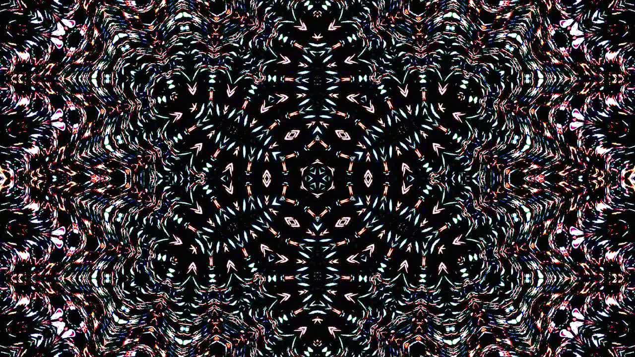 Beautiful abstract kaleidoscope that shines, a radiant light that regulates the subtle movements