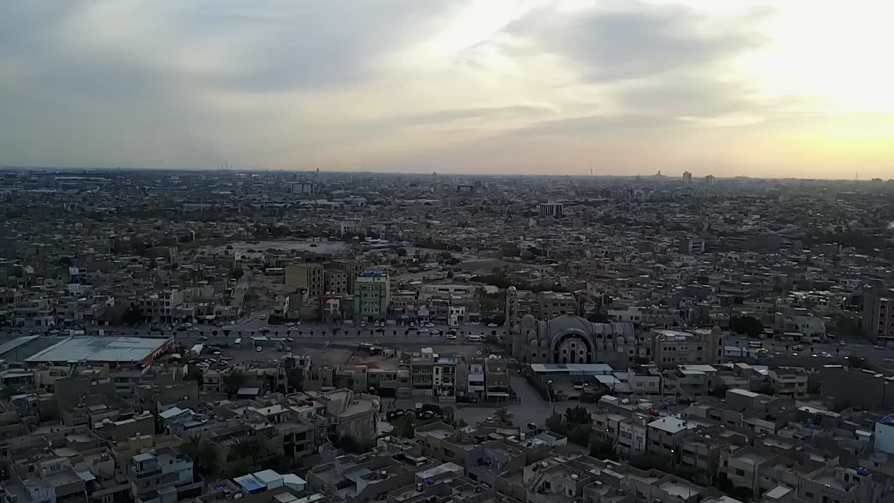 Riprese aeree della città di Baghdad, Iraq