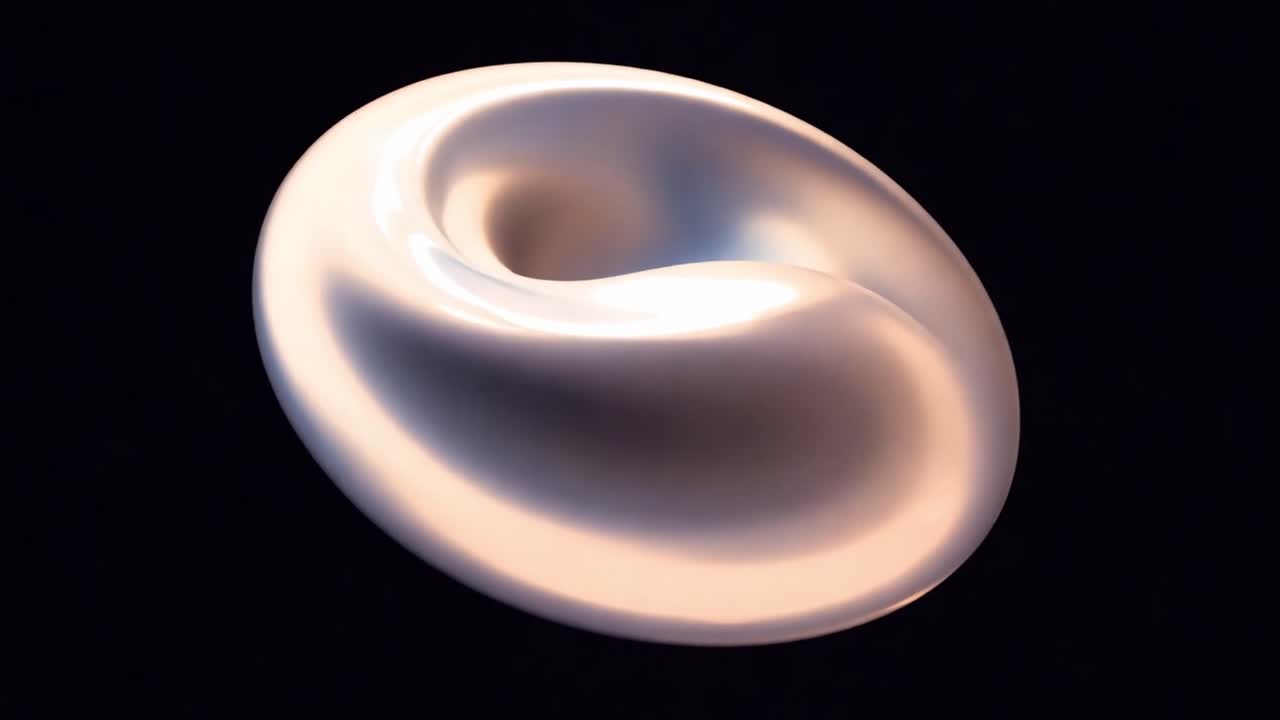 Abstract Glowing Organic Forms on Black