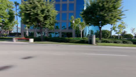 Driving-in-a-California-office-park