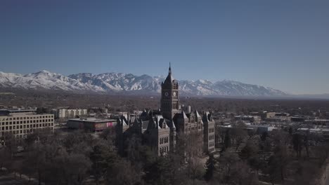 aerial view of downtown salt lake city