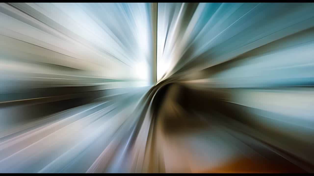 Abstract Light Tunnel with Motion Blur Effect
