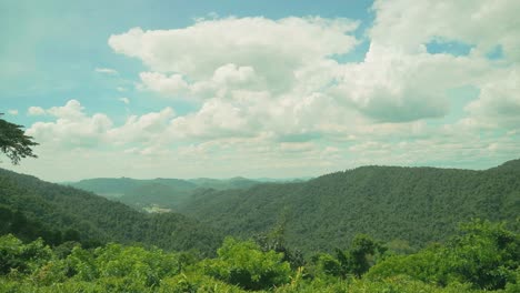 scenic viewpoint in khao yai national park, thailand with forest and valley