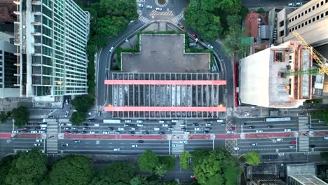 experience masp's modernist architecture from a mesmerizing tilt-up drone view