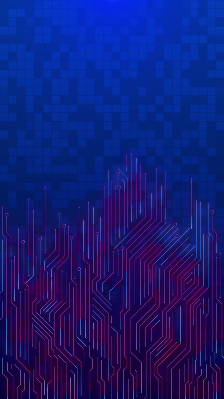 Scheda madre rossa, dati digitali in movimento, CPU, sfondi 4K, elaborazione e organizzazione astratta del computer