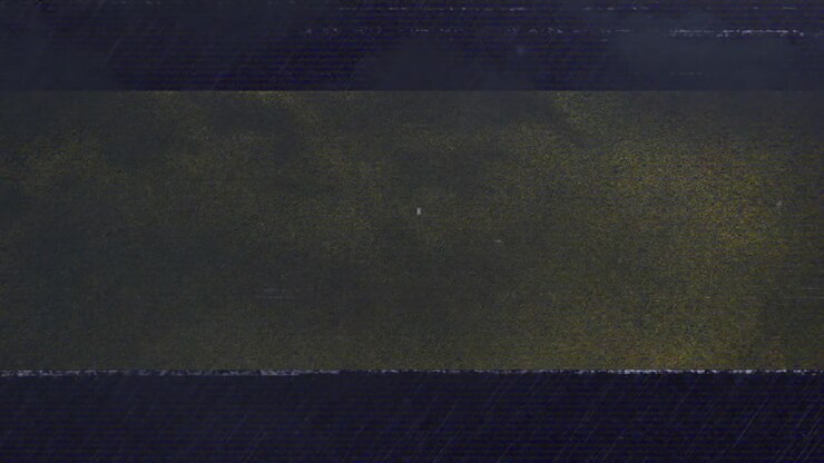 Corrupted signal output producing glitch bands and shifting color stripes across split background