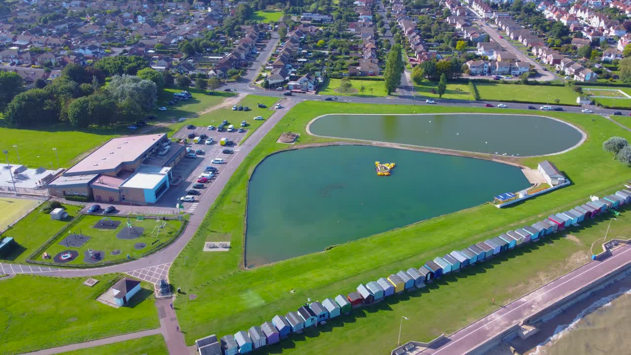 traditional ocean cityscape in. north England Essex Harwich town aerial footage United Kingdom UK