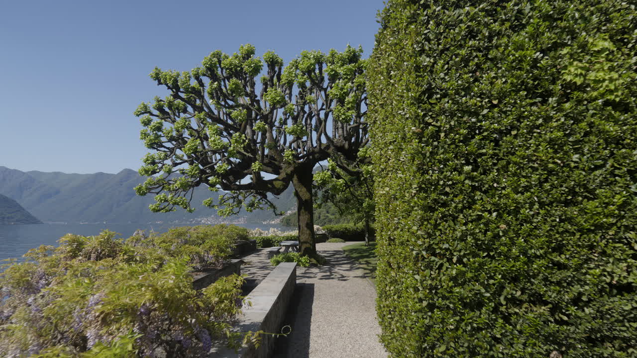 Beautiful Italian Garden with Lake View