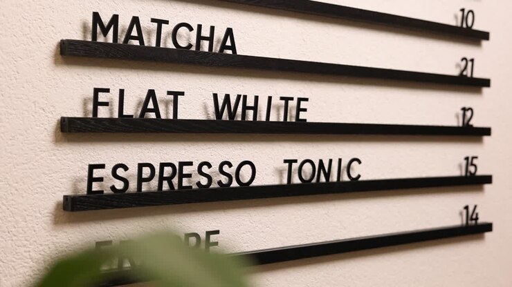 Tabella del menu della caffetteria