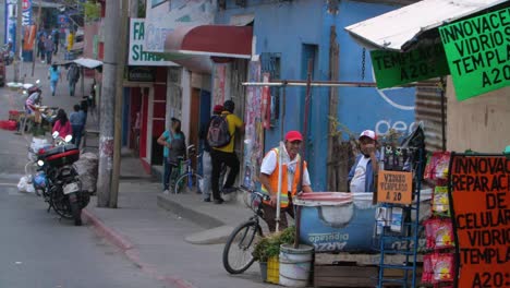 street vendors and city life in a south american city