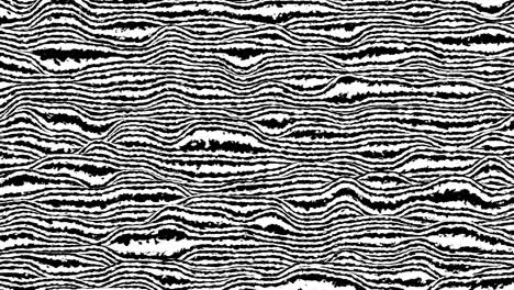 black and white lines horizontal motion background. computer generated loop animation. 3d rendering.