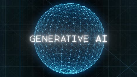 A-high-tech,-glowing-blue-sphere-forms-as-though-controlled-by-"GENERATIVE-AI