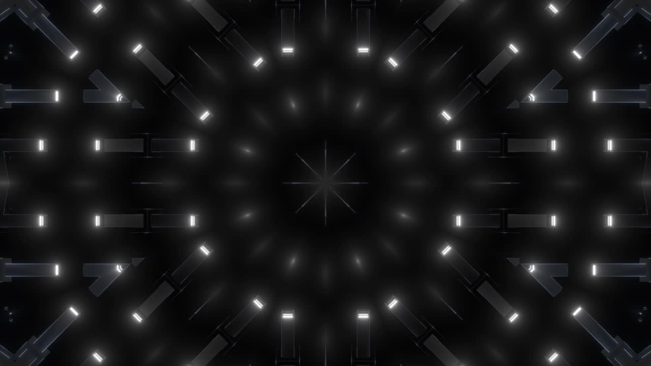 Abstract Glowing Geometric Pattern