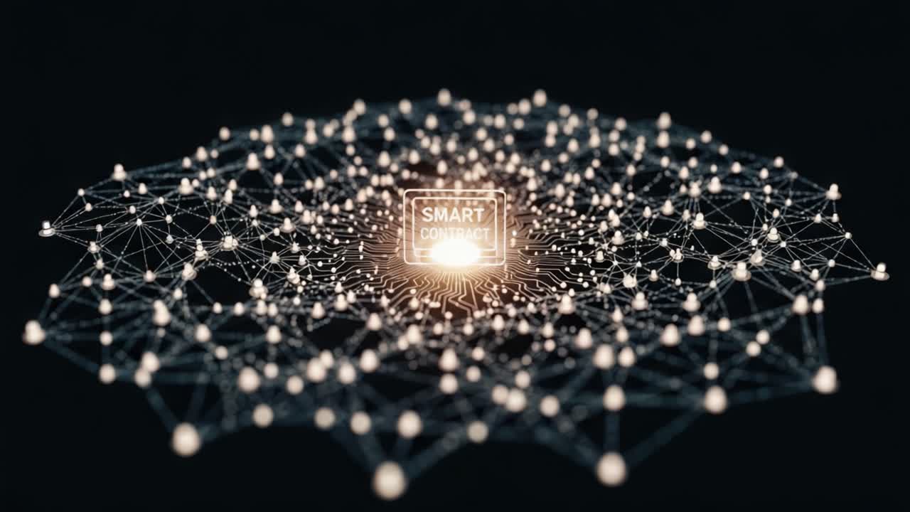 Exploring the Intricate Structure of a Smart Contract Network, Highlighting Its Connectivity and Decentralization in the Digital Landscape