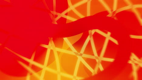 abstract red and orange geometric design