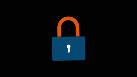 padlock icon security sign symbol safety lock icon illustration lock and unlock position animation