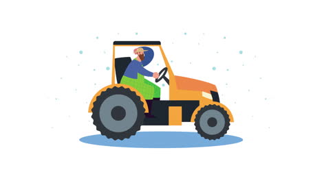 male farmer agrarian working animation