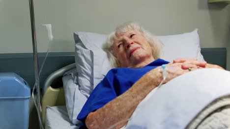 active senior patient relaxing in the ward 4k