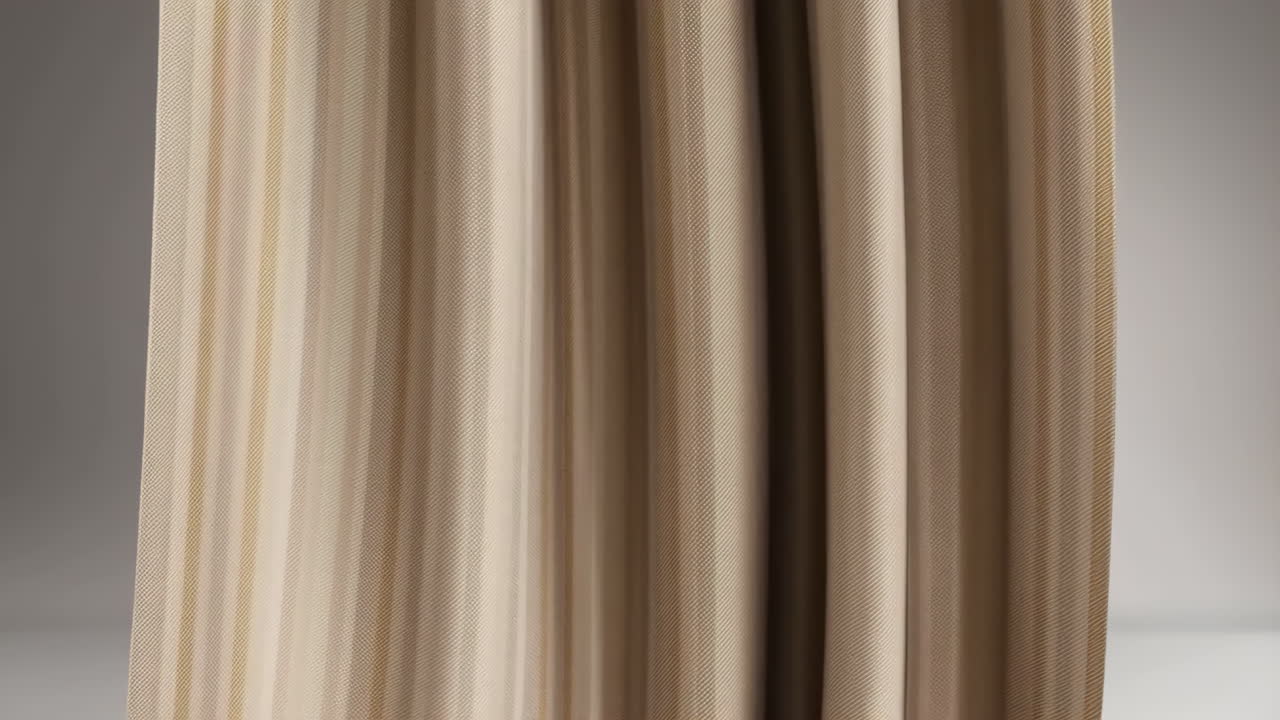 Striped Beige Curtains