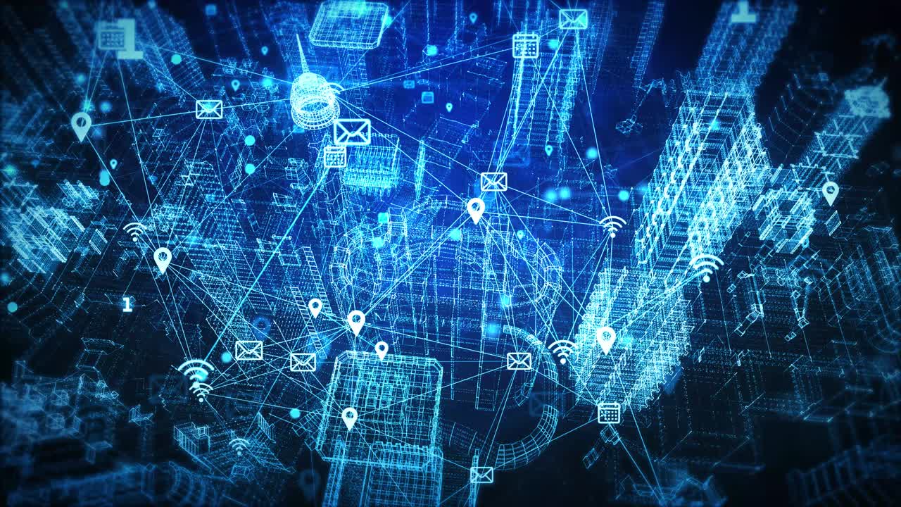 4k loop animation of face detection 3d scanning biometric facial recognition face id digital