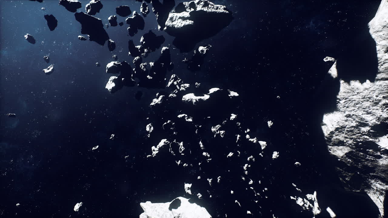 Il team di esplorazione valuta il terreno dell'asteroide per potenziali attività minerarie