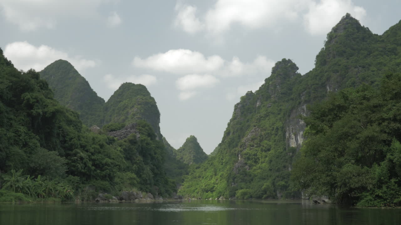 In Trang an bai in Hanoi Vietnam seen picturesque landscape of river