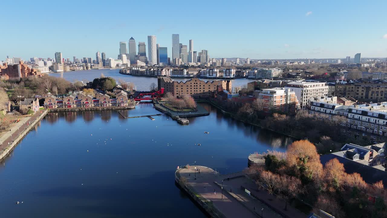 Shadwell Basin East London UK drone,aerial