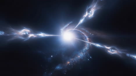 cosmic jets from a bright galactic center