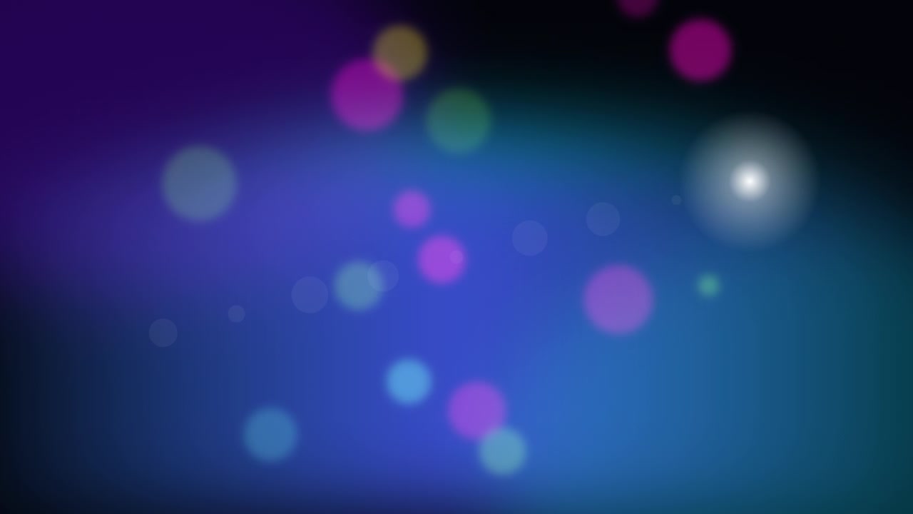 Abstract Background with Floating Colorful Bokeh Light Orbs