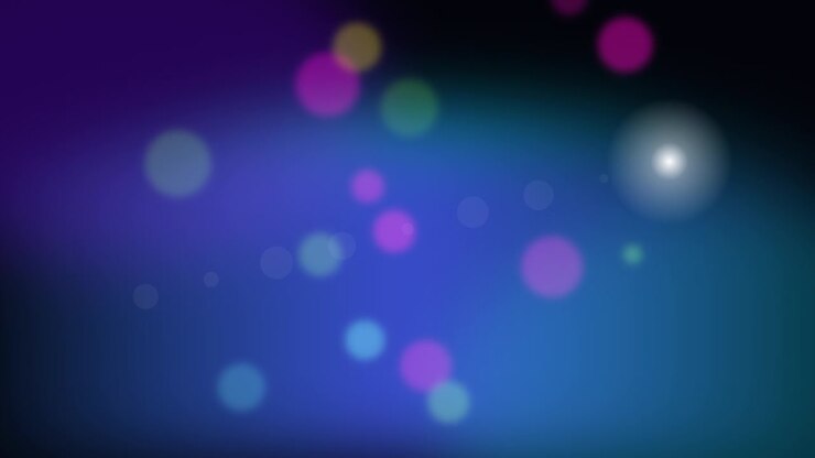 Abstract Background with Floating Colorful Bokeh Light Orbs