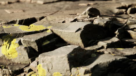 close up of rocky stones formation