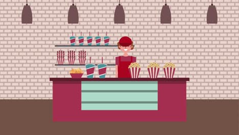 tienda de comida de cine