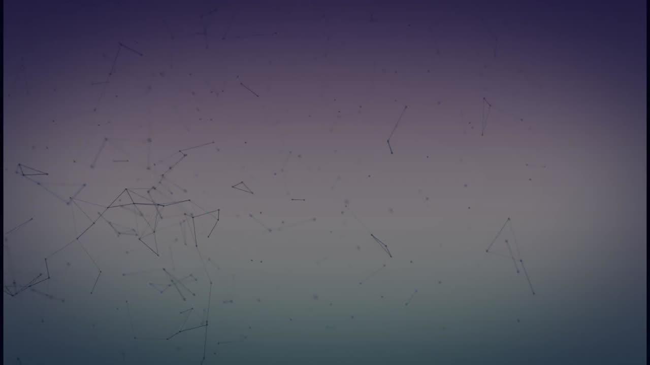 animación de puntos conectados con líneas que forman una forma abstracta contra un fondo gris