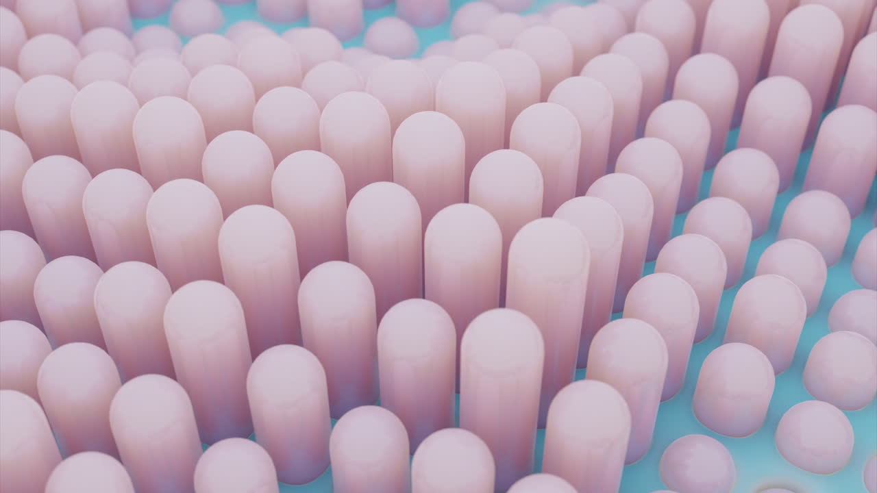 내장 villi의 3d 렌더링 일러스트레이션