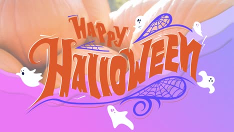 Animación-De-Texto-De-Feliz-Halloween-Sobre-Calabazas