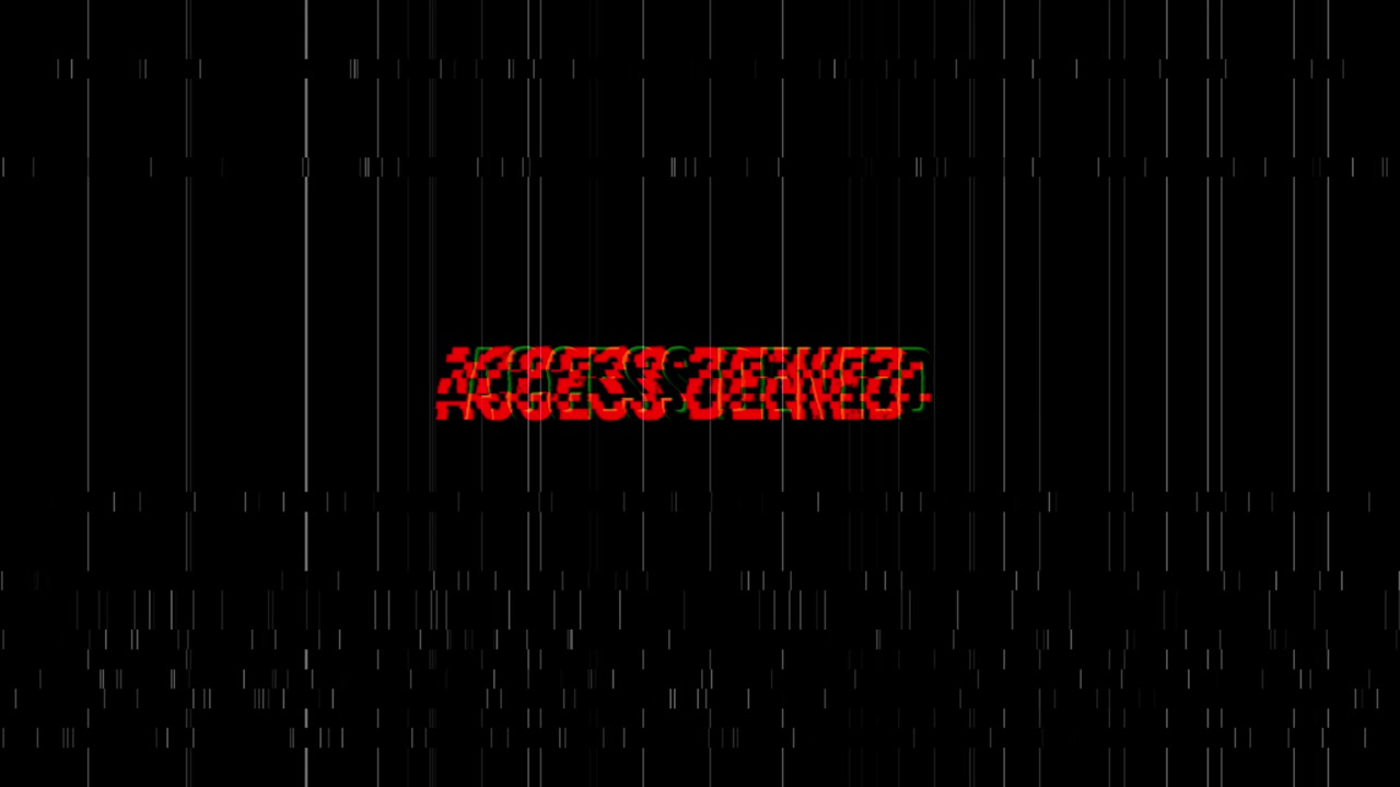 Digital Glitch Effect with Access Denied Text