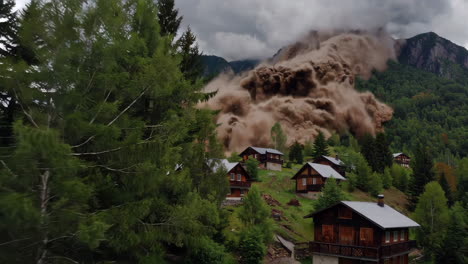 landslide disaster in alpine village