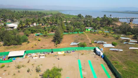 vista superior amplia del río en alibag