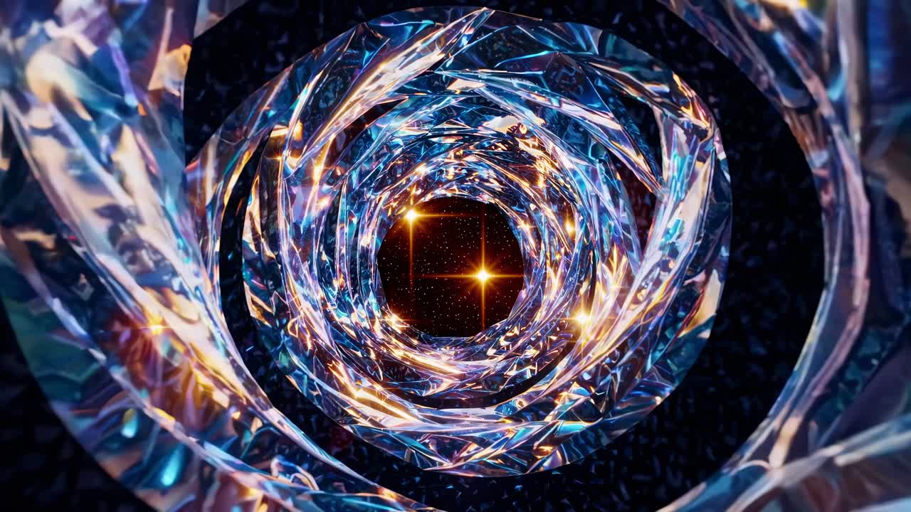 Vortice cosmico con luci scintillanti