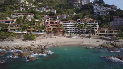 aerial of puerto vallarta, mexico beach