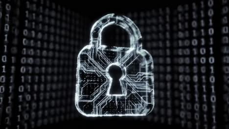 digital lock security concept