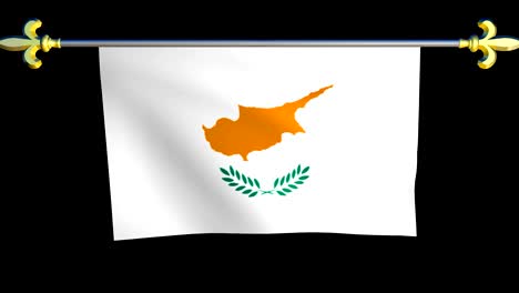 large looping animated flag of cyprus