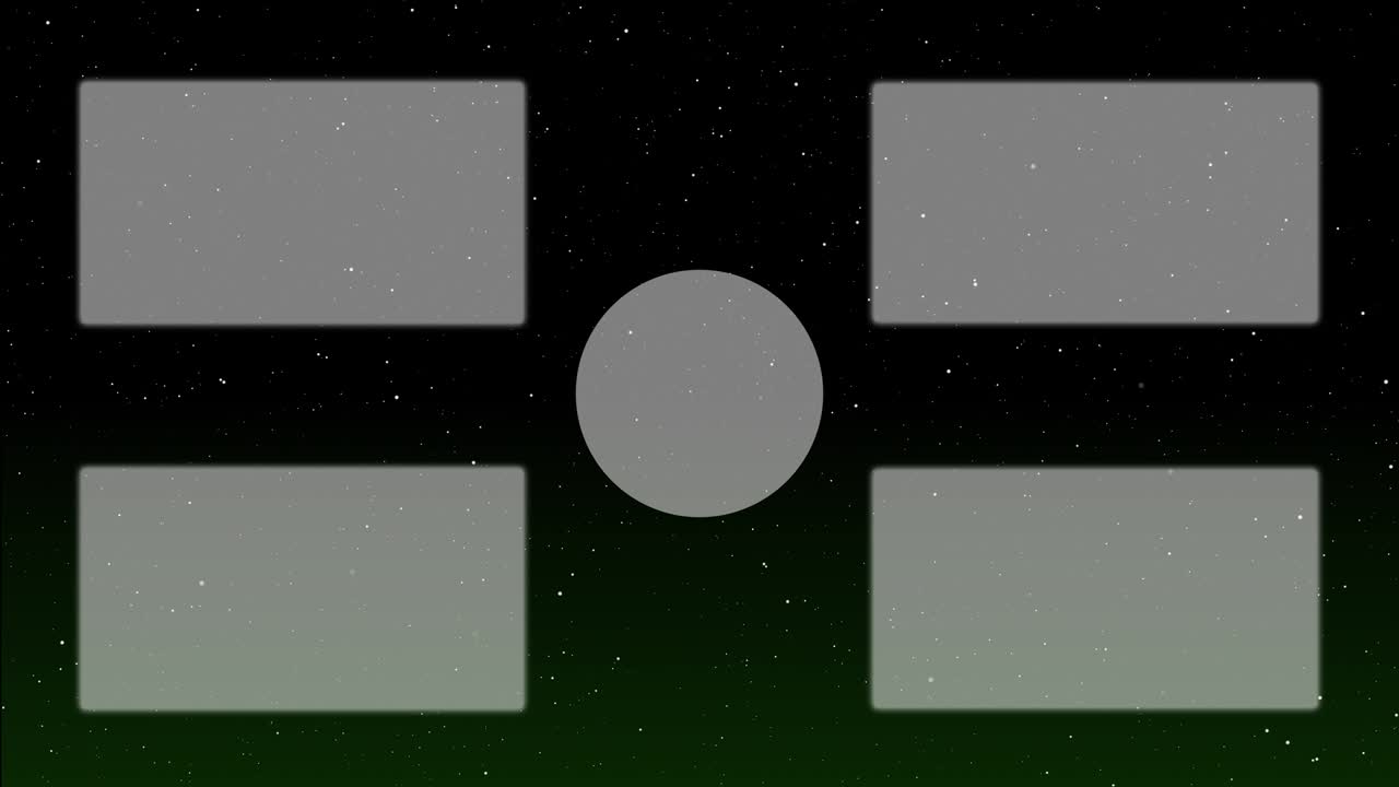 스페이스 갤럭시 엔드 카드 엔딩 스크린 모션 그래픽