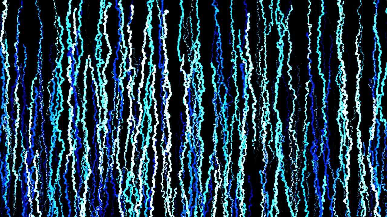 abstract creative looped bg: 표면에 파란색 트레일처럼 휘어지는 선으로 휘어진 선이 휘어져 있는 모양으로, 휘어질 소음처럼 회전하는 패턴을 형성한다. abstract 3d looping flowing animation as bright creative festive bg.