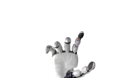 robotic hand presses on the screen